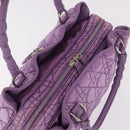 Christian Dior Canage Hand Bag Nylon Purple Silver Auth 191360-6