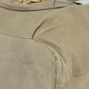 Miu Miu Tote Bag Leather 2way Beige Gold Auth 191362-9