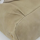 Miu Miu Tote Bag Leather 2way Beige Gold Auth 191362-16