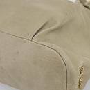 Miu Miu Tote Bag Leather 2way Beige Gold Auth 191362-17