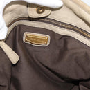 Miu Miu Tote Bag Leather 2way Beige Gold Auth 191362-21