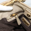 Miu Miu Tote Bag Leather 2way Beige Gold Auth 191362-24
