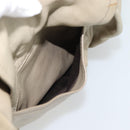 Miu Miu Tote Bag Leather 2way Beige Gold Auth 191362-26