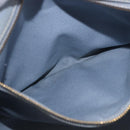 PRADA Canapa MM Hand Bag Canvas Light Blue Gold Auth 191363-21