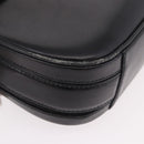 GUCCI Shoulder Bag Leather Black Gold Auth 191364-10