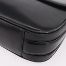 GUCCI Shoulder Bag Leather Black Gold Auth 191364-11