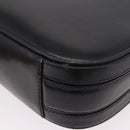 GUCCI Shoulder Bag Leather Black Gold Auth 191364-13