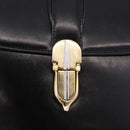 GUCCI Shoulder Bag Leather Black Gold Auth 191364-14