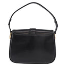 GUCCI Shoulder Bag Leather Black Gold Auth 191364-3