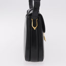 GUCCI Shoulder Bag Leather Black Gold Auth 191364-5