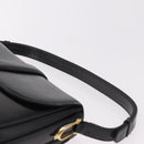 GUCCI Shoulder Bag Leather Black Gold Auth 191364-8