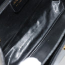 Salvatore Ferragamo Gancini Hand Bag Leather Black Gold Auth 191365-10