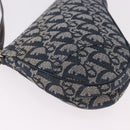 Christian Dior Trotter Canvas Saddle Accessory Pouch Navy Gold Auth 191368V-9