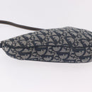 Christian Dior Trotter Canvas Saddle Accessory Pouch Navy Gold Auth 191368V-15