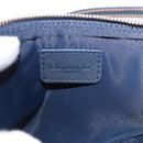 Christian Dior Trotter Canvas Saddle Accessory Pouch Navy Gold Auth 191368V-17