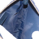 Christian Dior Trotter Canvas Saddle Accessory Pouch Navy Gold Auth 191368V-18