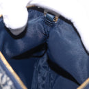 Christian Dior Trotter Canvas Saddle Accessory Pouch Navy Gold Auth 191368V-19