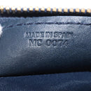 Christian Dior Trotter Canvas Saddle Accessory Pouch Navy Gold Auth 191368V-12