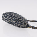 Christian Dior Trotter Canvas Saddle Accessory Pouch Navy Gold Auth 191368V-3