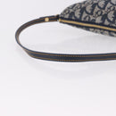 Christian Dior Trotter Canvas Saddle Accessory Pouch Navy Gold Auth 191368V-7