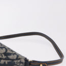 Christian Dior Trotter Canvas Saddle Accessory Pouch Navy Gold Auth 191368V-8