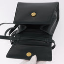 Salvatore Ferragamo Vala Hand Bag Leather 2way Green Gold Auth 191369A-17