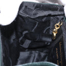 Salvatore Ferragamo Vala Hand Bag Leather 2way Green Gold Auth 191369A-21