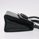 Salvatore Ferragamo Vala Hand Bag Leather 2way Green Gold Auth 191369A-4