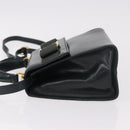 Salvatore Ferragamo Vala Hand Bag Leather 2way Green Gold Auth 191369A-5