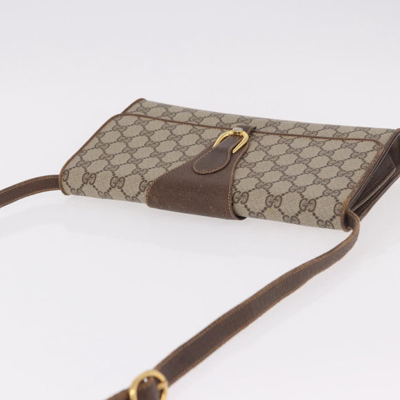 GUCCI GG Supreme Shoulder Bag PVC Beige Gold 904 02 050 Auth 191371