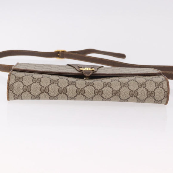 GUCCI GG Supreme Shoulder Bag PVC Beige Gold 904 02 050 Auth 191371