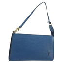 LOUIS VUITTON Epi Pochette Accessoires Pouch Blue M52985 LV Auth 191372-1