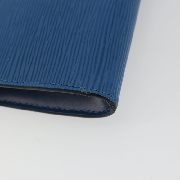 LOUIS VUITTON Epi Pochette Accessoires Pouch Blue M52985 LV Auth 191372