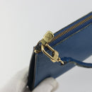 LOUIS VUITTON Epi Pochette Accessoires Pouch Blue M52985 LV Auth 191372-16