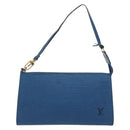 LOUIS VUITTON Epi Pochette Accessoires Pouch Blue M52985 LV Auth 191372-2