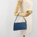 LOUIS VUITTON Epi Pochette Accessoires Pouch Blue M52985 LV Auth 191372-21