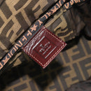FENDI Zucca Canvas Vanity Hand Bag Black Brown Auth 191374-19
