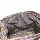 FENDI Zucca Canvas Vanity Hand Bag Black Brown Auth 191374-20