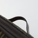 FENDI Zucca Canvas Vanity Hand Bag Black Brown Auth 191374-8