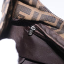FENDI Zucca Canvas Mamma Baguette Shoulder Bag Brown Black Auth 191375-20