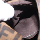 FENDI Zucca Canvas Mamma Baguette Shoulder Bag Brown Black Auth 191375-21