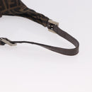 FENDI Zucca Canvas Mamma Baguette Shoulder Bag Brown Black Auth 191375-7