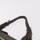 FENDI Zucca Canvas Mamma Baguette Shoulder Bag Brown Black Auth 191375-8