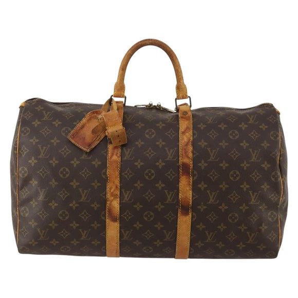LOUIS VUITTON Monogram Keepall 50 Boston Bag M41426 LV Auth 191376