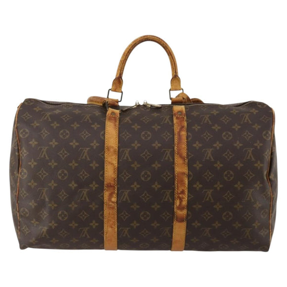 LOUIS VUITTON Monogram Keepall 50 Boston Bag M41426 LV Auth 191376
