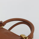 LOEWE Amazona 36 Hand Bag Leather Brown Gold Auth 191377V-14