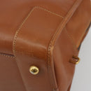 LOEWE Amazona 36 Hand Bag Leather Brown Gold Auth 191377V-16