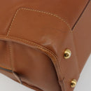 LOEWE Amazona 36 Hand Bag Leather Brown Gold Auth 191377V-17