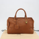 LOEWE Amazona 36 Hand Bag Leather Brown Gold Auth 191377V-12