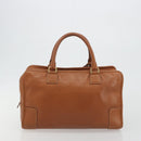 LOEWE Amazona 36 Hand Bag Leather Brown Gold Auth 191377V-2